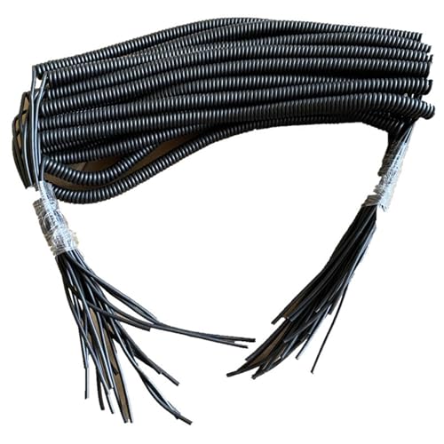 Resorte telescópico y cable blindado en espiral de 4 núcleos largo de 7m 5