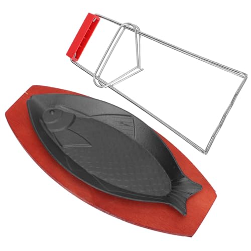 ABOOFAN Molde Para Hornear Forma De Pez Bandeja Para Pescado Parrilla Bandeja Para Hornear Estilo Hotel Para Barbacoas Pescado o Filetes Material De Hierro Fundido Resistente