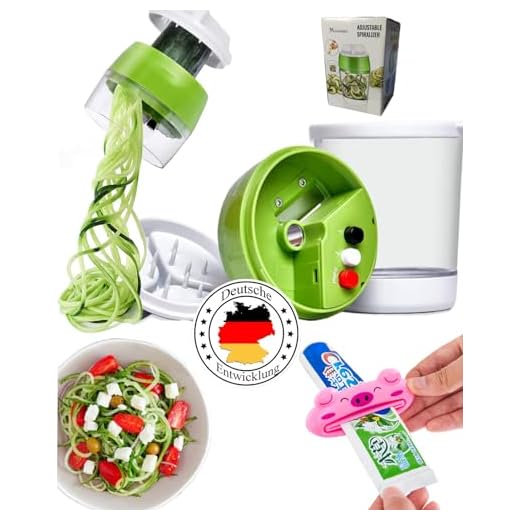 cortador de verdura en espiral patatas espiralizador verduras espaguetis calabacin maquina manual para hacer rallador espagueti con contenedor