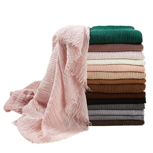 nazneen Premium Crinkled Cotton Hijab/Scarf (Assorted Colour, Pack of 3)-picture-35