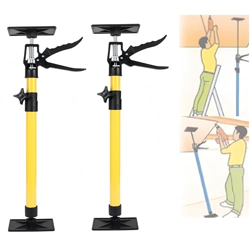 2個セット 天井つっぱり棒 補助ポール 突っ張り棒 支え棒 高さ調整 最大耐荷重40kg 360°角度調整可能 転倒防止 ドア キャビネット 収納の設置補助に