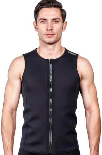 Neopren-Oberteil 3mm Thermisch Ärmellose Schwimmoberteile für Män...