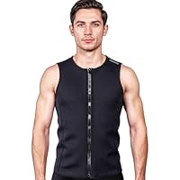PAWHITS Neoprenanzug 3 mm Schwarz ärmellos Thermo-Weste für Herren und Damen Tauchen Surfen Schwimmen Segeln Sauna-Workout (XL)