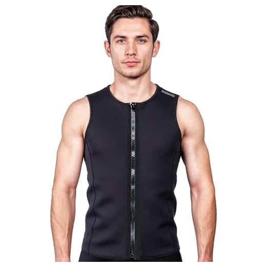 PAWHITS Neoprenanzug 3 mm Schwarz ärmellos Thermo-Weste für Herren und Damen Tauchen Surfen Schwimmen Segeln Sauna-Workout (XXXL)