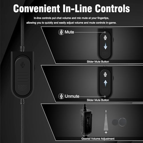 Image of Joso Wired Headset with Mic, Gaming Headset for PS5 /PS4 /Xbox /Switch /PC /iPad /Mac /Tablet with 3.5mm to Type C & USB-A Adapter - Office Business, Remote Work, Coach, Gaming, Chat Headphone, Dual Ear