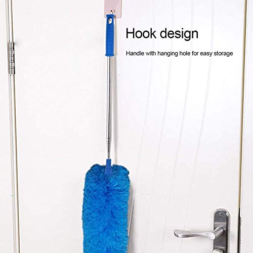 Image of DELUX Microfiber Feather Duster Extendable Duster with 100 inches Extra Long Pole, Bendable Head & Long Handle Dusters for Cleaning Ceiling Fan, High Ceiling, Blinds, Furniture & Cars