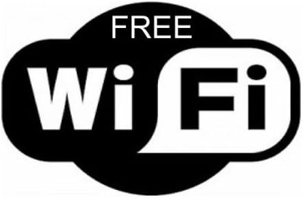 Wifi Free Sticker Decal Internet Sign Cafe, Bar, Club, Office, Shop x 1