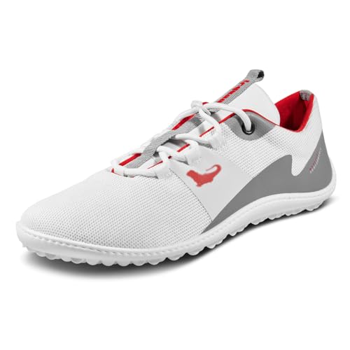 L E G U A N O - SPINWYN - Barfußschuh/Sportschuh/Hallenschuh für Damen und Herren (White, EU Schuhgrößensystem, Erwachsene, Numerisch, M, 44)