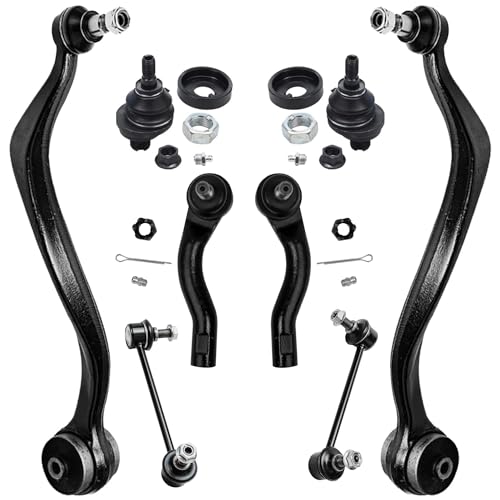 Image of Detroit Axle - Front Lower Control Arms Upper Ball Joints Sway Bars Outer Tie Rods Replacement for 2006-2010 Ford Fusion - [2006 Lincoln Zephyr] - 2006-2009 Mercury Milan - [2007-2009 MKZ] - 8pc Set