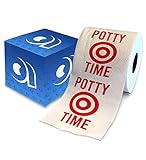 Printed TP Potty Time Bulls Eye Printed Toilet Paper Gag Gift – Funny Toilet Paper Roll for Prank, Surprise, Bathroom Decor, Novelty Gift for Men, Women, Friends, Family, Birthday Party, 500 Sheets