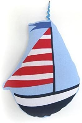 Plush Boat, Decorative Pillow, Sailship Plush Pillow, Nautical Nursery, Soft Toy for Babies
