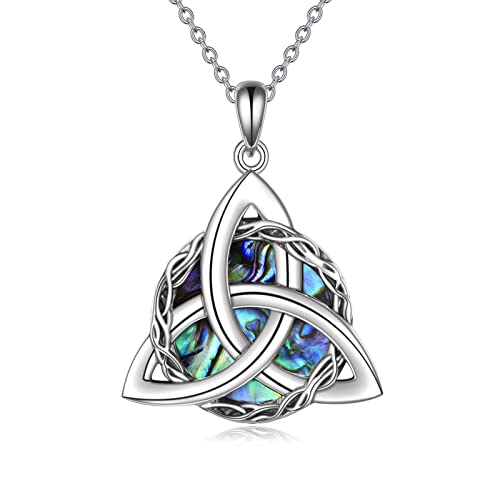 TOUPOP Celtic Knot Necklace Sterling Silver Celtic Pendant J