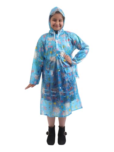 100% Waterproof Raincoat/Rainwear for Boys/Girls (Unisex) with Ba...