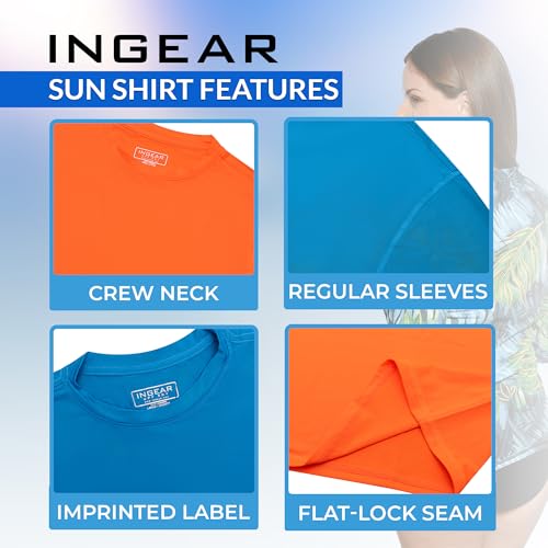 INGEAR Sun Shirt Beach Coverup for Women's Workout Tops Size3