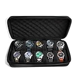 Fermeture éclair lisse : ce boîtier de 10 montres dispose d'une double fermeture éclair pour une ouverture et une fermeture faciles, la fermeture éclair est durable et fiable.