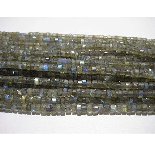Labradorite naturelle 5mm fil de 14 pouces pour création bijoux