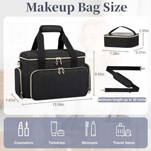 GDNasist Large Makeup Bag with Pouches