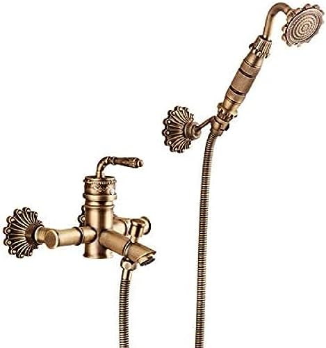 Ensemble de douche de luxe antique avec douchette pour baignoire rétro - 2
