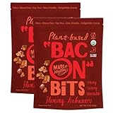 Madly Hadley Plant‑Based Bacon Bits, 2 packs - 6oz | Organic Coconut Vegan Bacon Snack | Topping for Salads, Pasta & Pizza | Gluten & Soy Free, Non-GMO, Vegetarian - Flaming Habanero
