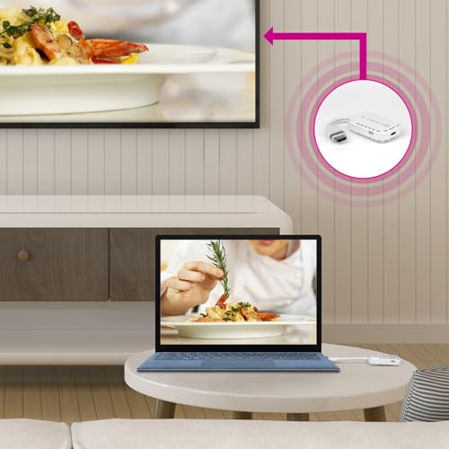 Aluratek Streamcast Pro Wireless 1080P HDMI Transmitter and Receiver Streaming Kit for Wireless Streaming Video/Audio from Laptop to TV/Monitor, Plug-N-Play (AWHTR01F) - Thumbnail 6