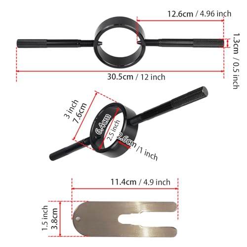 Image of Motorcycle Fork Service Tool Kit, 6pcs Fork oil level tool adds or removes oils from engines and Damper Rod Bleed Tool, Fork oil level tool ideal for injecting, and draining fluid, oil, and water.