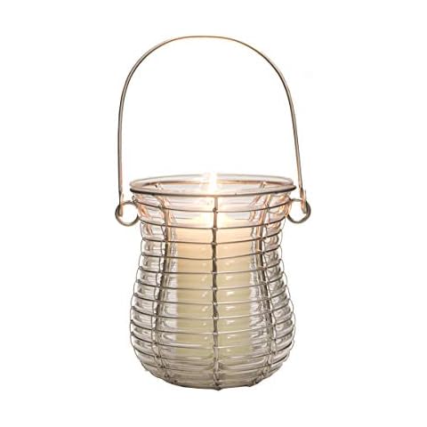 Varia Living Hängewindlicht Melina aus Metall in Silber und Glas Windlicht als schöne Dekoration zum Hängen auf Balkon, Terrasse oder Garten Cover