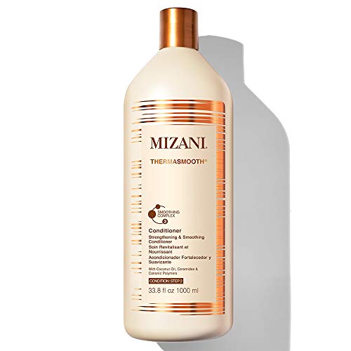 Mizani Thermasmooth Anti-Frizz Conditioner | Conditions & Smooths Textured Hair | with Coconut Oil | for Dry Hair | 33.8 Fl Oz