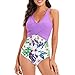 Zando Women Tribal Print Bikini African Metallic Swimsuit Two Piece Beachwear Cutout Halter Neck Bathing Suit Swimwear