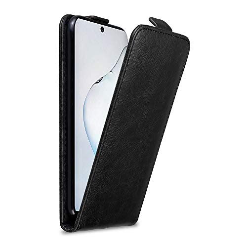 Cadorabo Funda para Samsung Galaxy Note 10 in Negro Antracita - Cubierta Proteccíon Estilo Flip con Cierre Magnético - Etui Case Cover Carcasa