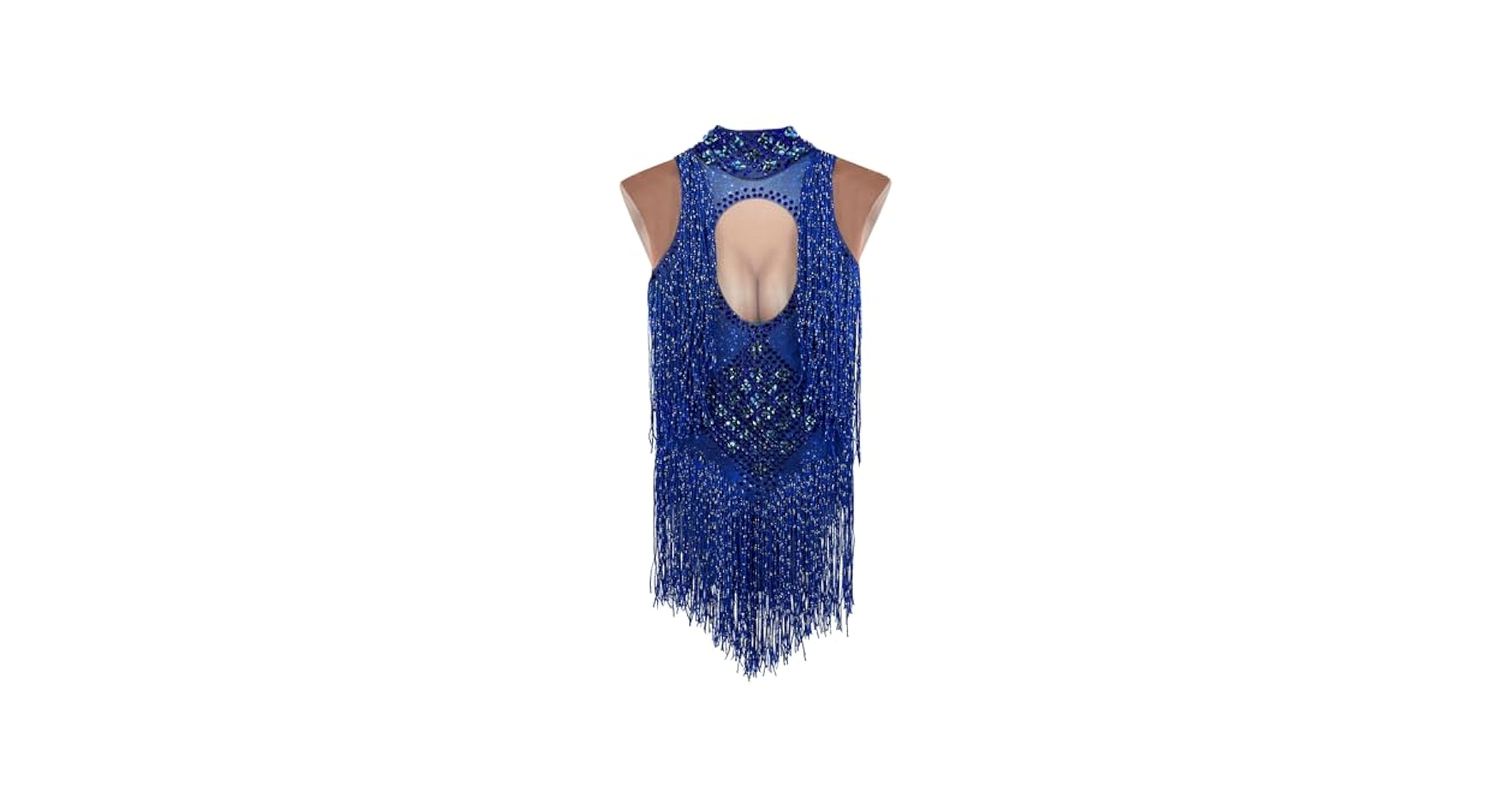 Amazon.com: New Fringe Rhinestones Sexy Bodysuit Women