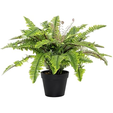 Realistic Artificial Boston Fern Plant in Pot Cover