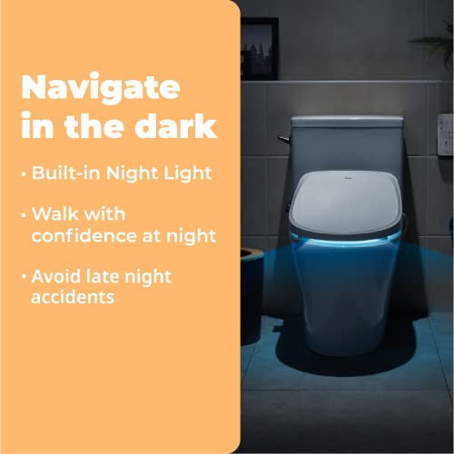 Inus R32 Korean Electric Bidet Toilet Seat, Heated Seat, Night Light, Air Dryer, Self Cleaning Nozzle, Eco Mode, Remote Control, Smart Home, Water & Seat Temperature Control, Elongated, White #TOP3