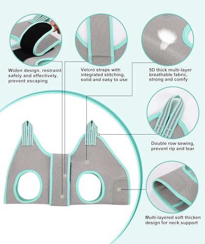 image for Kkiimatt Dog Grooming Hammock Harness, Small Dog Groming Sling, Gray D