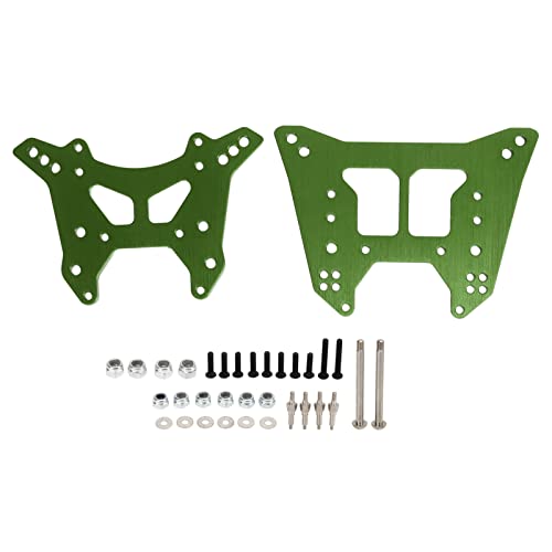 Zplkkygr para arcas de choque RC, orificios de posicionamiento múltiples, aleación de aluminio, para la serie 1/7 1/8, Piezas de actualización duradera, de actualización (Verde)