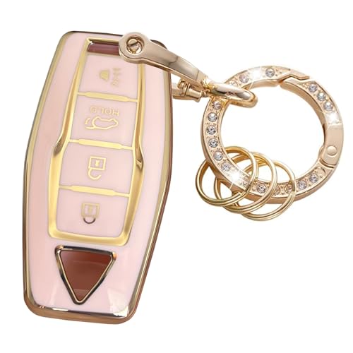 Kepdul for Mitsubishi Key Fob Cover Key Protective Holder Fit for 2023 2022 2021 Mitsubishi Outlander Smart Keys Shell (Pink)