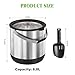 7QT/6.8L Large Insulated Ice Bucket for Parties, Double-Wall Beverage Bucket with Scoop & Lid,Keeps Champagne, Wine, Beer Chill for Parties (Black)
