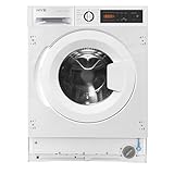 HYE 8kg Washing Machine – 1400rpm Spin Speed, 15 Programs, Quick Wash, Energy Efficient A Energy Rated – White Integrated Front Load Washer Dryer - W0108BI14W21