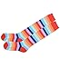 SYYWLYAP Red Rainbow Business Socks Clown Knee-High Socks Fun Casual Knee High Socks for Women Brick Red Rainbow