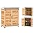Outsunny Outdoor Storage Cabinet, Wooden Tool Storage Box with Metal Tabletop and Shelf, Potting Bench Table with Double Doors for Patio, Garden, Backyard, Natural Wood