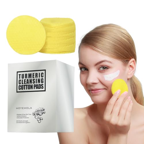 Turmeric Kojic Acid Cleansing Pads: 20Packs(40Pads) Individually Wrapped Makeup Remover Face Wipes Pads Facial Cleanser