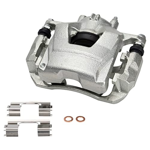 Image of TRQ Front and Rear Brake Caliper Set Zinc Coated Brackets Hardware Compatible with 2011-2015 Chevrolet Cruze 2016 Cruze Limited