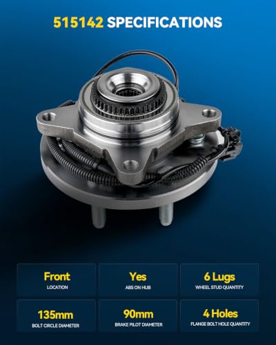 Image of PHILTOP 515142 x2 4WD Front Wheel Bearing Hub Assembly for Ford F-150