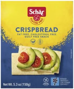 Schar - Crispbread - Certified Gluten Free - No GMO's, Lactose, Fat, Cholesterol, Wheat or Preservatives - (5.3 oz) 6 Pack