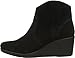 Crocs Women's Leigh Suede Wedge Boot, Black, 8 M US