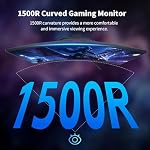 KTC 27 Inch Curved Gaming Monitor, 1440P QHD 144Hz PC Monitor, 1500R Computer Display Adaptive Sync, HDR400, 4000:1 Contrast, Eye Care, DP HDMI Port, VESA Wall Mountable, H27S5C - Image 5