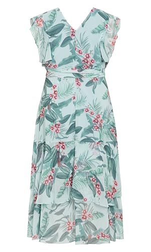 Image of City Chic Women's Plus Size Maxi Dress - Flirty Tier Print