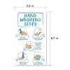 Hands Washing Steps Sign Stickers. 2 Adhesive Vinyls of 3,9 x 6,7 inches