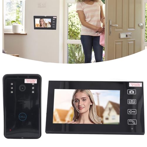 Campainha Visual, Campainha de Vídeo Porteiro HD Tela LCD de Alta Sensibilidade AC 110-240V para Cas