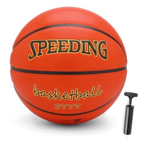 WOLFWAY Basketball Official Size 7 PU Composite Leather Basketball - 29.5" Synthetic Game Street Ball for Training Indoor/Outdoor Cover