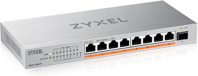 Zyxel XMG-108HP 8-Port 2.5G Multi-Gig Switch 100W PoE++ Hálózati Elosztó 10G SFP+ Porttal, Asztali vagy Fali Rögzítéssel
AI: I need to crea